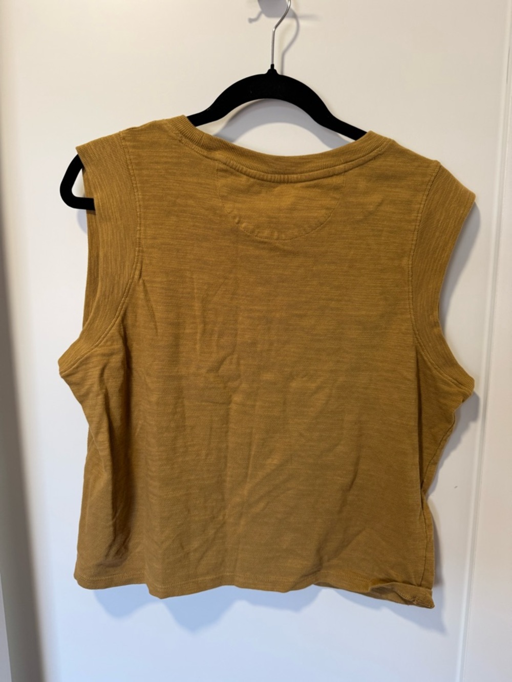 Faherty Mustard Ribbed Sleeveless Tank - Picture 2 of 5